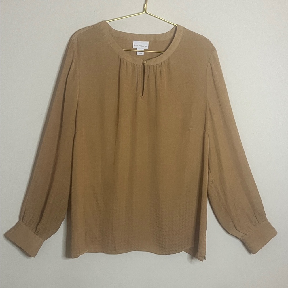 Liz Claiborne Brown Long Sleeve Blouse